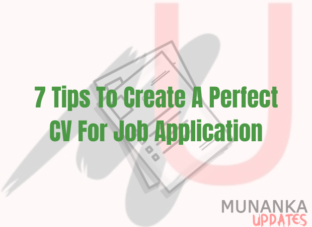 7 Tips To Create A Perfect CV For Job Application